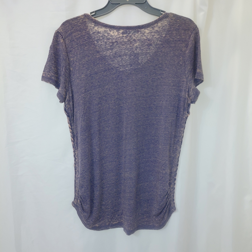 NWT SZ L Maurices Purple Cowboy Boots Graphic Country Music V-Neck Tee - Picture 6 of 9